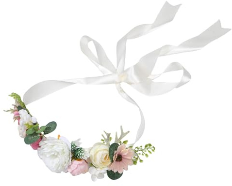 TOYANDONA Fascia per Gravidanza Cintura Floreale per Gravidanza Fascia Boho Vintage per Pancia Futura Cintura Rustica Fiori per Abito da Gravidanza Servizio Fotografico Shower