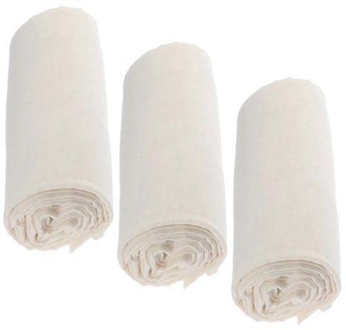 Zerodeko 3 Piezas Paños de Queso Reutilizables de Algodón sin Blanquear 100X90Cm, Filtro Cocina para Colar Tofu, Yogur y Jugos, Tela Filtrante Resistente para Uso en Cocina