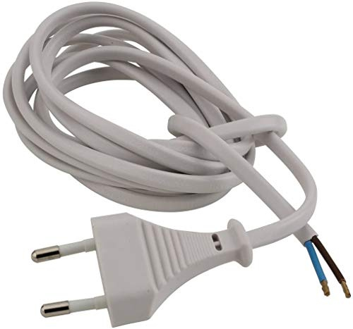 UNITEC Euro-Zuleitung H03VVH2-F2x0,75mm², 2 Meter, weiß