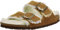 Birkenstock Damen Arizona W/Blk SHR Sd, Nerz-Naturwildleder, Lammfell, 45 EU
