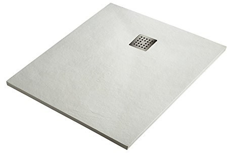 Plato de Ducha Resina Sintextone Mod. Pacifico 80 cm Ancho (140x80, Blanco Ral 9003)