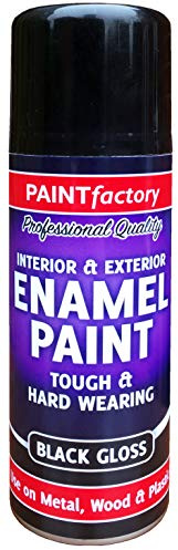 Paint Factory Enamel Paint Black Gloss, 400 ml
