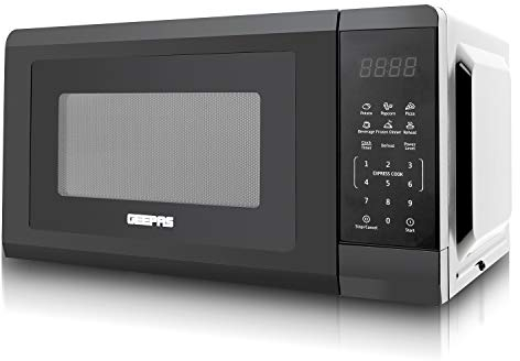 Geepas 700W 20L Digital Solo Microwave Oven - Digital Touch Control - 11 Power Levels & Defrost Function with Digital Timer - One-Touch Express Cook, 6 Pre-Programmed Auto Cook Settings