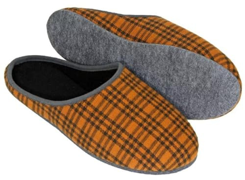 Pantoffelmann pantofole in feltro di cammello con suola in feltro | Taglie 38–48 | Pantofole antiscivolo con plantare morbido | Pantofole in feltro calde per donna e uomo