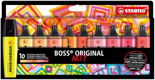 STABILO - Textmarker - BOSS ORIGINAL - ARTY - 10er Pack - warme Farben