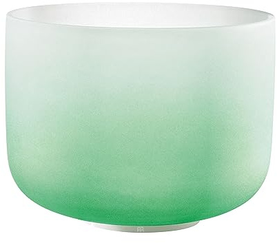 Sonic Energy 11 Zoll Kristallklangschale – 440 Hz, Ton F4, Herzchakra, mit Farbverlauf – Für Meditation, Yoga, Klangheilung – Inkl. Silikonring (CSBC11F)