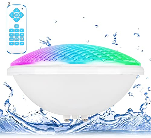 COOLWEST LED Poolbeleuchtung Par56, 72W RGBW Unterwasser Licht LED, 12V AC/DC Pool Beleuchtung Wasserdicht IP68 mit Fernbedienung für Badewanne Pool oder Spa