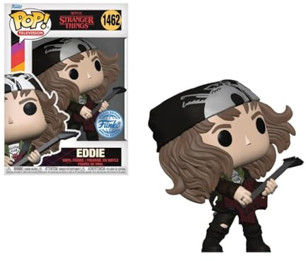 Funko POP! TV: Stranger Things - Hunter Eddie With Guitar​​ - Metallic - Stranger Things (TV) - Collectable Vinyl Figure - Gift Idea - Official Merchandise - Toys for Kids & Adults - TV Fans