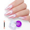 Gelike ec Chrome Nail Powder Pearl: Weiße Glitzer Aurora Mirror Effect Chrom Pulver für Nägel mit Spiegeleffekt Glitter Pigment Nagelpuder Glitzerpuder für Nageldesign Art DIY Salon