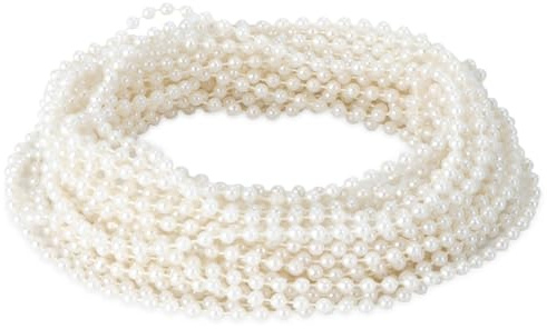 Perle artificiali, fili di perle da 10 m per decorare, ghirlanda di perle finte bianche, rocchetto di filo, decorazione per festa di nozze, decorazioni per albero di Natale (4mm beige)