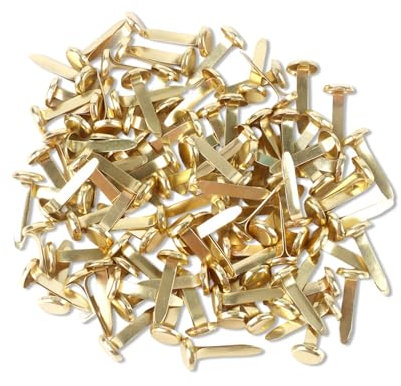 100 Stück Mini Brads Musterbeutelklammern,Metall Rundkopfklammern Scrapbooking Brads Musterklammern,für Schule Büro Papier Briefklammern Basteln Handwerk DIY