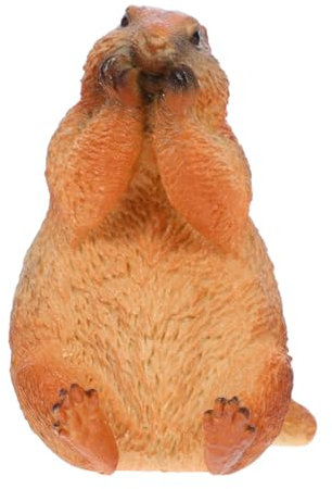 Sosoport Marmotta Giocattolo Scultura Animale Pvc Statuetta Dettagliata Per Decorazione Interna Educazione Infantile e Stimolazione Creativa