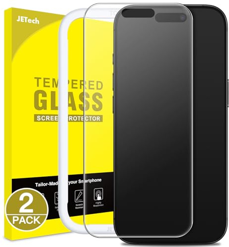JETech Matte Skärmskydd för iPhone 16 Pro, 2-Pack | Antireflex 9H Härdat Glas, Anti-Fingeravtryck, Mjuk Beröring, Enkel Installation, Fodralvänlig