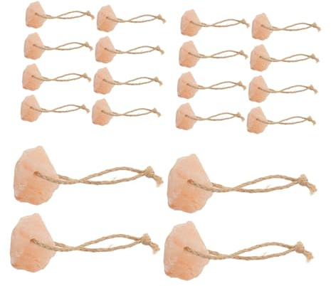 Beaupretty 20pezzi Blocchi di Minerale da Appendere per Piccoli Animali Blocchi di Naturale da Leccare per Cavalli Mattone di Cristallino da Appendere per Alpaca e Capre Giocattoli Masticare