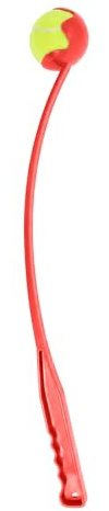 IThinkHome Dog Ball Launcher - 65 cm Long Tennis Ball Thrower with Hands-Free Pickup Durable Outdoor Pet Exercise Toys for Small Medium and Large Dogs
