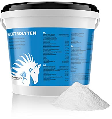 PharmaHorse Électrolytes Cheval | Bonne hydratation| Sels minéraux pour Cheval | Le Fonction Musculaire & nerveuse | Human Grade Quality | 1000 grammes