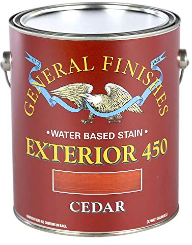 General Finishes Exterior 450 Water Based Wood Stain, 1 Gallon, Cedar
