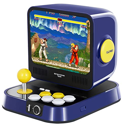Retro Station Capcom Arcade Console, pre-caricato con licenza ufficiale Capcom 5 Street Fighter Series Games e 5 giochi Mega Man Series, monitor LCD da 8 pollici e supporto uscita HDMI a grande
