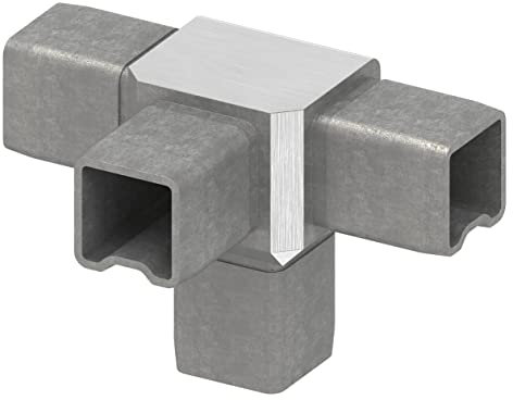 STEINBACHER© | Raccord en acier inoxydable pour tube 25x25x2mm, raccord à emboîter, V4A