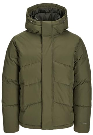 JACK & JONES JJWORLD Men's Puffer Jacket, Olive Night, S, Olive Night, S