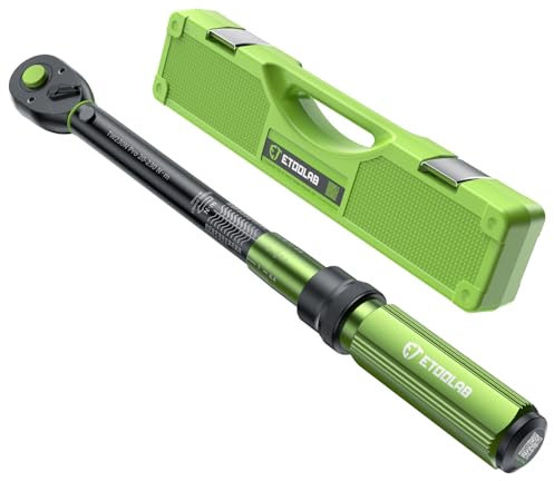 ETOOLAB Clé dynamométrique 1/2 pour voiture, 20-230 Nm/10-170 lbf-ft, précision d'erreur ± 3%, cliquet réversible à 72 dents, clé dynamométrique pour voiture/moto/vélo