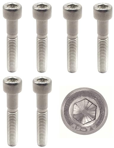 ProRaje - Viti in acciaio inox M6 x 120 mm, testa cilindrica BTR Ø 6 x 120 mm, viti M6 x 120 mm CHC a 6 esagono incassato (chiave allen) | Acciaio inossidabile A2-70 (V2A/304) | ISO 4762/DIN 912: set