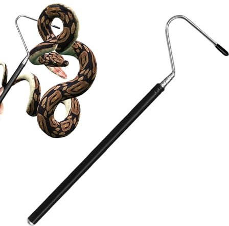 Snake Grabber - Herramienta de agarre de serpientes resistente, herramienta telescópica extensible de gancho de metal para cocina, ducha, baño, fregadero, bañera