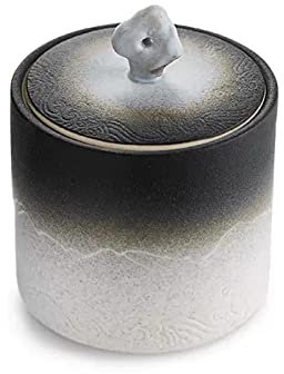 Tea Canister Antique Style Porcelain Tea Tin Matte Kiln Glazed Surface Ceramic Tea Storage Containers with Airtight Lid Food Storage Container for Tea Coffee Herb Spices Sugar and More Kitchen Storage