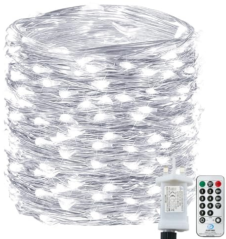 Fairy Lights Plug in, 22M 220LED Christmas String Lights Mains Powerd | 8 Modes Waterproof Indoor Lights with Remote & Timer for Bedroom, Home, Garden(Pure White)