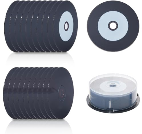 DICOSMETIC 25 dischi musicali vuoti CD R dischi vuoti CD CD supporti scrivibili 700 MB memoria 80 minuti 52X disco scrivibile per dati e musica nero