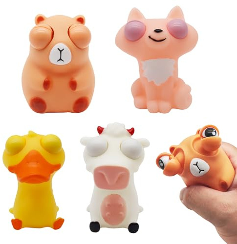 Jouet Anti Stress 4 Pièces, Popping Out Eyes Squeeze Toys, Squeeze Ball
