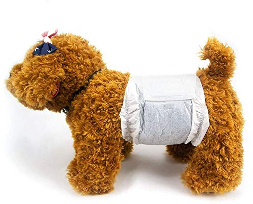 Dono Pannolini USA e Getta per Cani e Gatti Maschi - Involucri per Cani Morbidi Super assorbenti, Pannolini per Cuccioli con Tecnologia al Carbonio per la deodorizzazione (XS-26 Count)