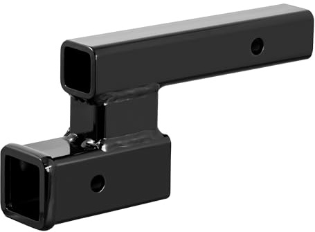 CURT 45798 Trailer Hitch Adapter, 2-Inch Receiver, 4-In Drop or Rise, 7,500 lbs