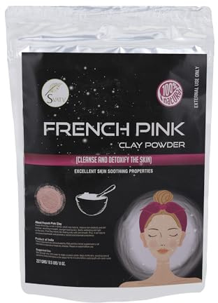SVATV Argilla Rosa Francese | Polvere Di Montmorillonite | Argilla Rosa | Polvere Idratante E Rigenerante Per La Cura Della Pelle | Maschera Viso Naturale | Argilla Fai Da Te - 227g