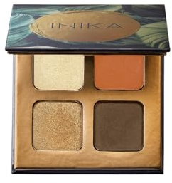 INIKA Eyeshadow Quad - Sunset | Blendable, Natural Mineral Pigments, Sunset and Neutral Tones, Long Lasting, Matte and Shimmer