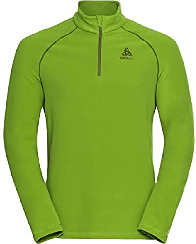 Odlo Herren Langarm Shirt mit Reißverschluss RIGI, Lime Green, 3XL