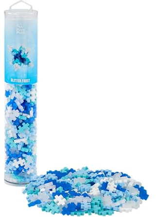 PLUS PLUS Building Blocks Toy - 240 pc Kids Construction Toys, Creative Learning Resources and STEM Play for Home and Travel - Girls and Boys Toys Age 5 Plus - Glitter Frost 240 Pieces