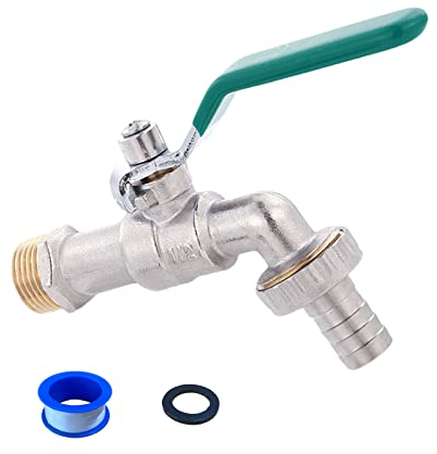 Garten Wasserhahn, Kugelhahn Frostsicher 1/2 in, für Garten, Zuhause, Industrie, Waschmaschine, Grün