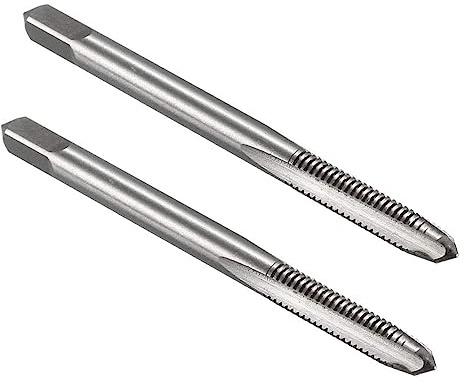 MACHSWON Metric Machine Tap for Drilling Tapping Cutting on Soft Metal Aluminum Plate and Iron H2 3 Flutes HSS Left Hand Screw Tapping Threading Machinist Repair DIY Tool M4 x 0.7 mm 2PCS