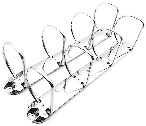 Julyun 2Pcs Metal A4 Size 4-Ring Binder Mechanism Replacement Kit,4 D-Rings, 65MM Inner Height,Loose Leaf Binding Spines Combs for Organizers DIY Planners (65mm)