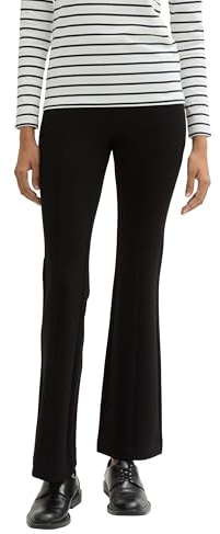 TOM TAILOR Pantalones Treggings para Mujer con Campana, 14482 Deep Black, 44W / 32L