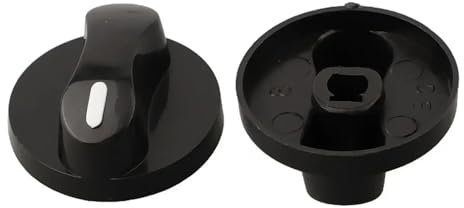 MKLHAVB Gasspisknapp, 2-pack, vridknappsats för gasspis, legering, för kök, brännare, ugn, delar, handtag, reservknapp, spis, 8 mm gasspis-kontrollknappar