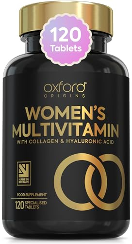 Award Winning Multivitamin Tablets for Women with Collagen & Hyaluronic Acid | Made in The UK | Womens Vitamins to Support Hormones, Immunity & Energy | Collagen Supplements for Women | 120 Tablets