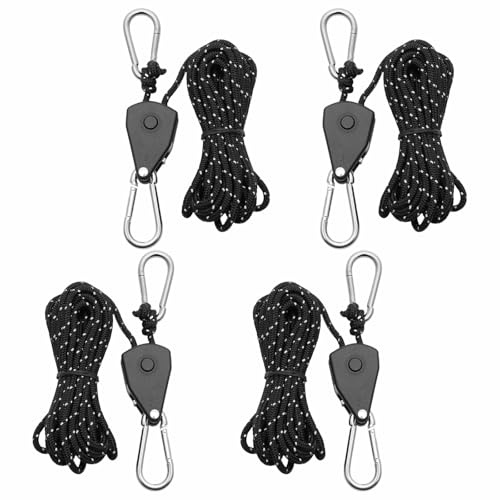 4 Pezzi Cricchetto di Corda Rope Ratchet Regolabile Corde di Tensionamento