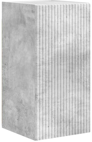 Coespram Mobile da parete per TV, effetto cemento, 30 x 31 x 60 cm, moderno mobile sospeso in legno per soggiorno e media, mensola salvaspazio con anta e 4 ripiani
