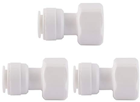sourcing map 3uds Recto 1/2 Pulgadas BSP Hembra a 3/8 Pulgadas Tubo Rápido Conectar Agua Tubo Conexión Agua Purificadores Conexiones Manguera Conector Filtros Tubería Manguera