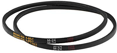 sourcing map M-24 Drive V-Belt Industrial Power Rubber Transmission Belt 24 inch Pitch Girth 10mm Width 5.5mm Height JIS Standard 2pcs