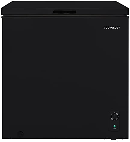 Cookology CCFZ198BK Freestanding Chest Freezer in Black - 198 Litre Capacity - Suitable for Outbuildings & Garages - Freezer and Refrigeration Modes - Easy Temperature Control - 4 Star Freezer Rating