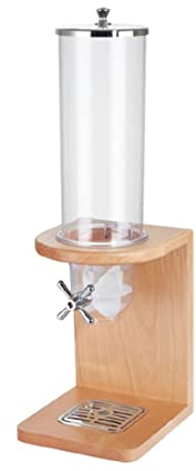 PIAOLING Dispensador de alimentos de cocina, dispensador de cereales de madera sólida, dispensador de almacenamiento de alimentos secos avena, frijoles