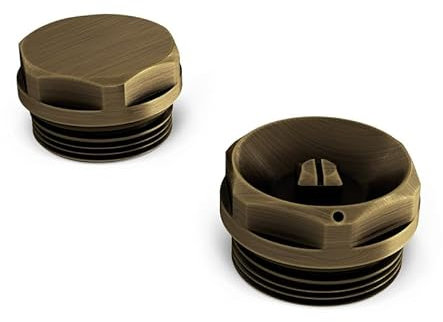 UK Radiators - Talus - Válvula de purga de radiador y tapón ciego de latón envejecido